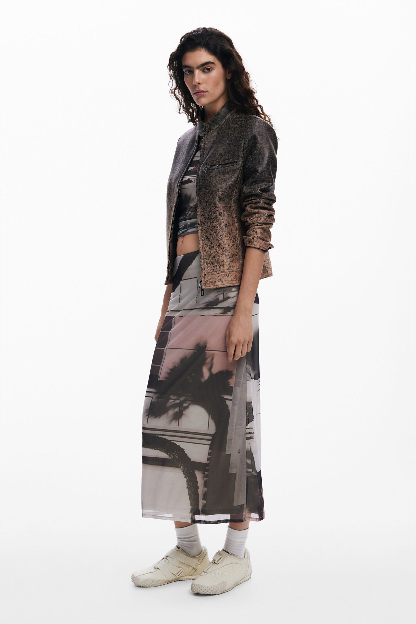 Biker efeito pele degradada