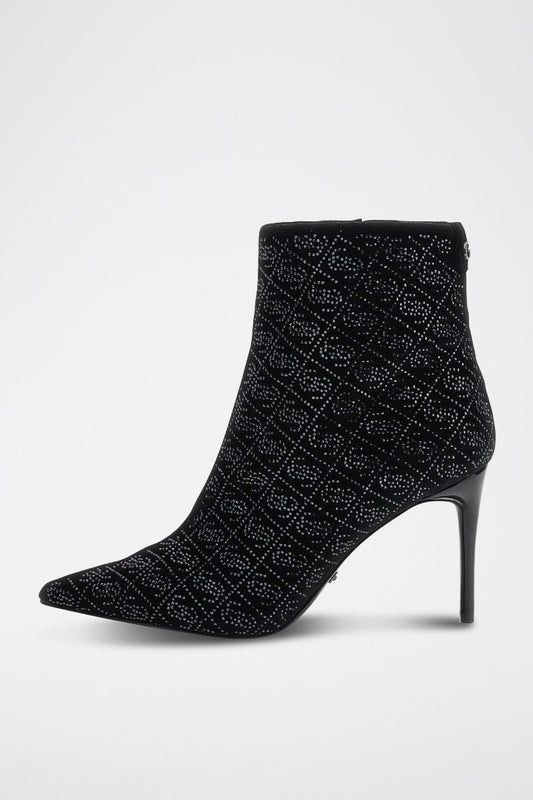 Botins em veludo - Preto