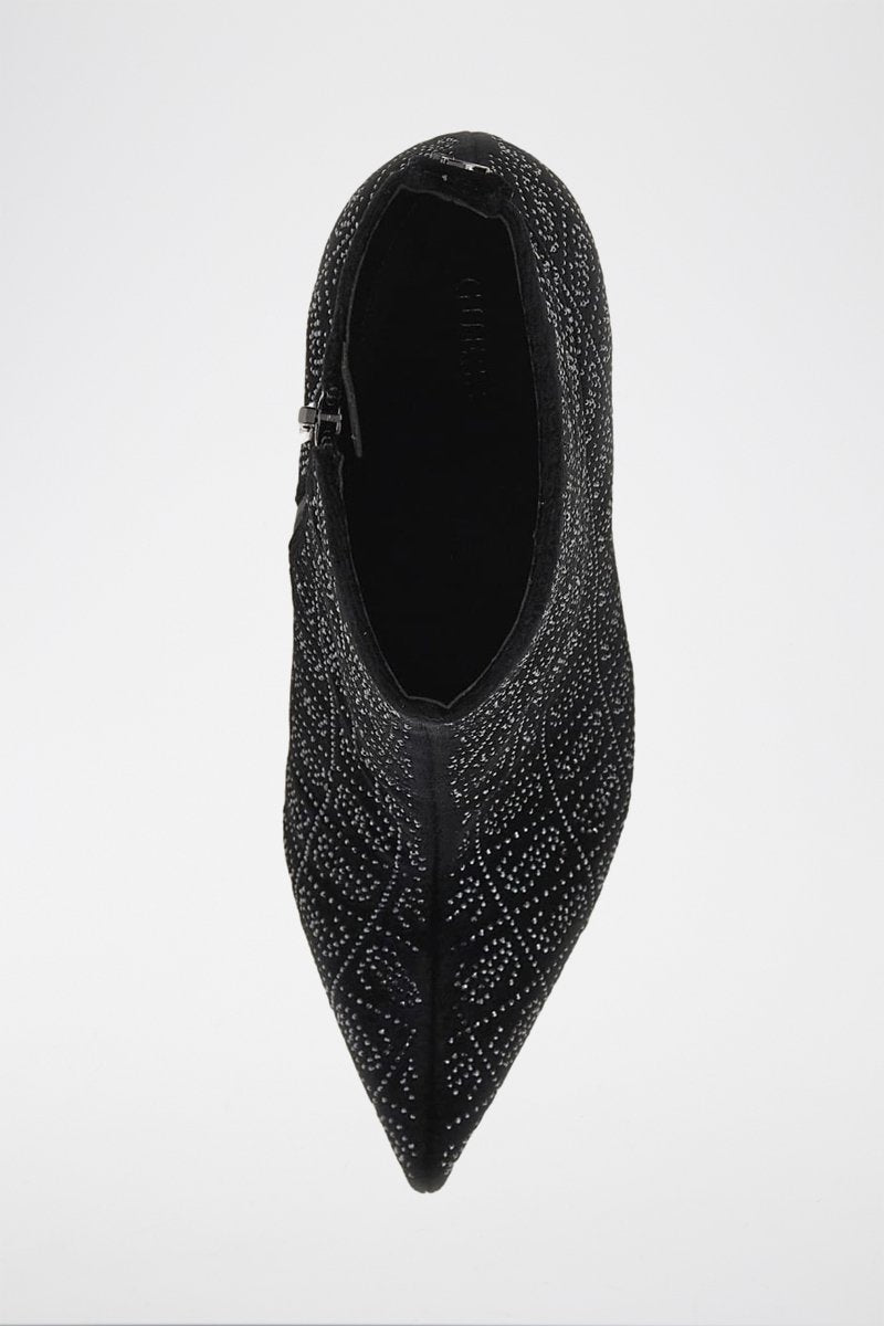 Botins em veludo - Preto