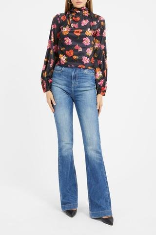 Blusa - Preto e laranja