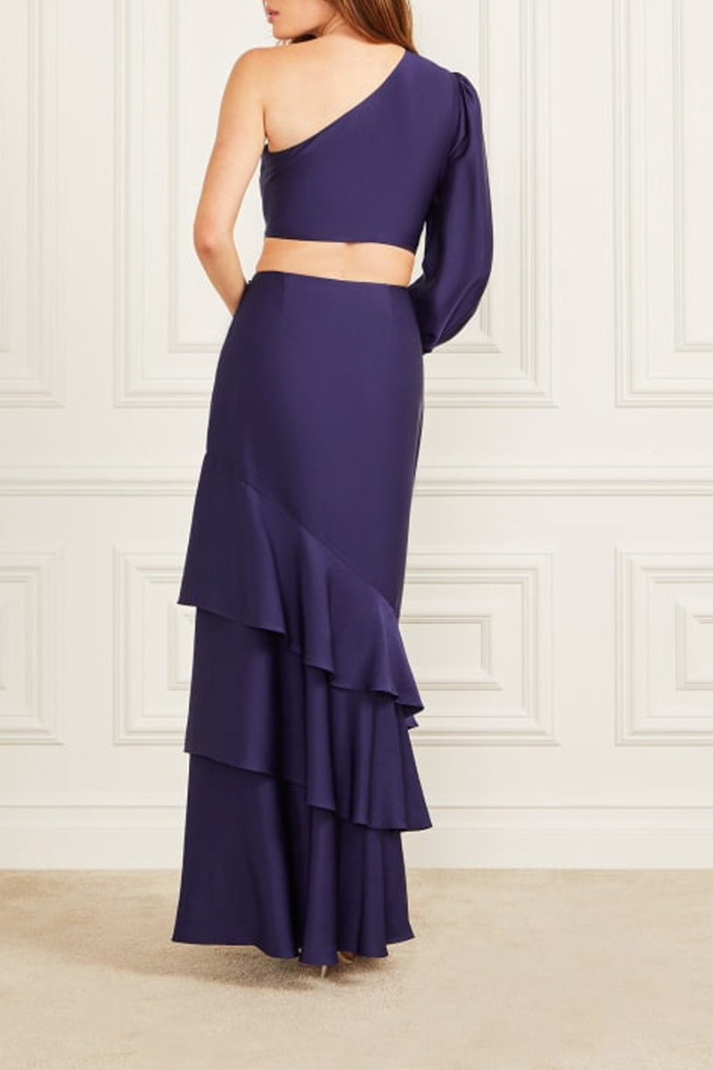 Vestido assimétrico - Violeta
