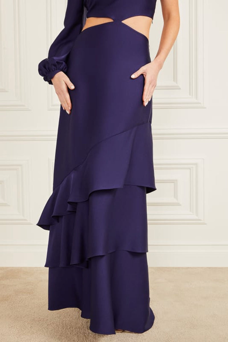 Vestido assimétrico - Violeta