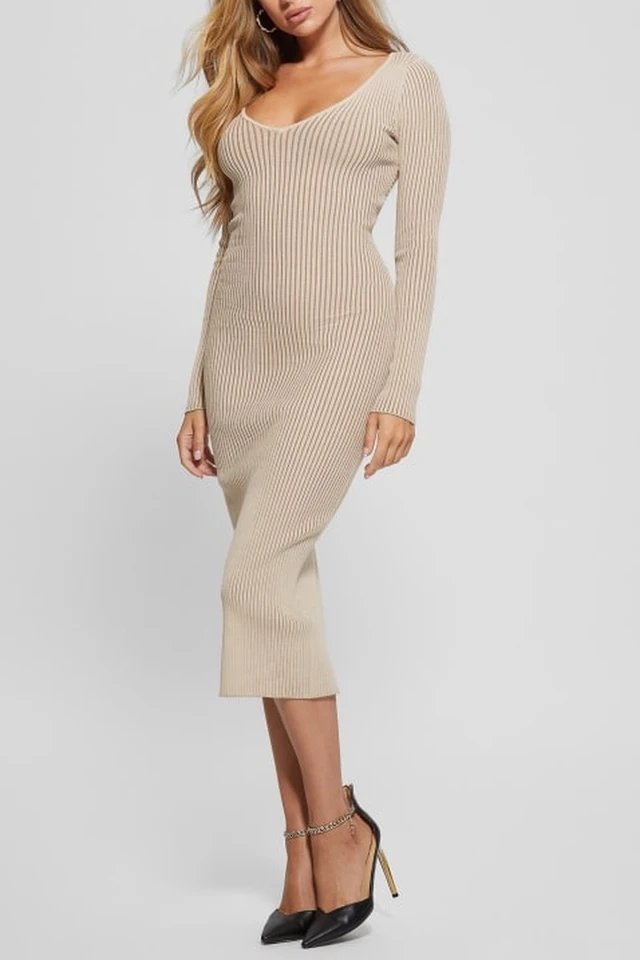 Vestido-camisola - Bege