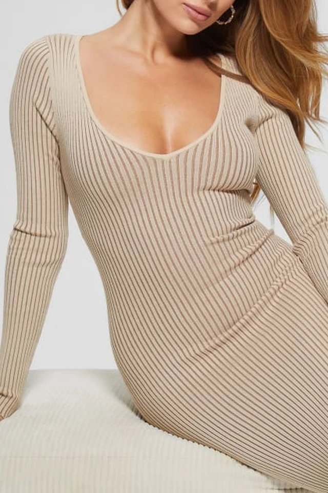 Vestido-camisola - Bege