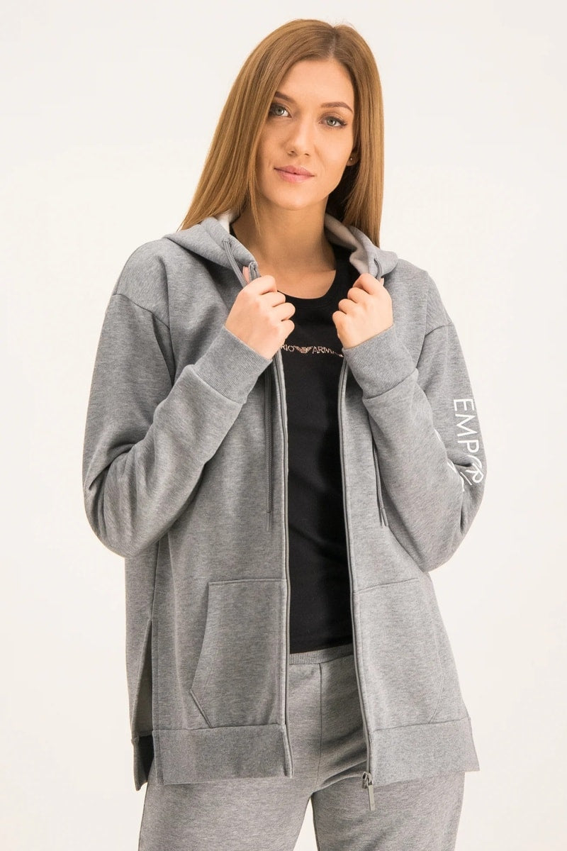 Sweat com capuz - Cinzento-claro mesclado - Emporio Armani